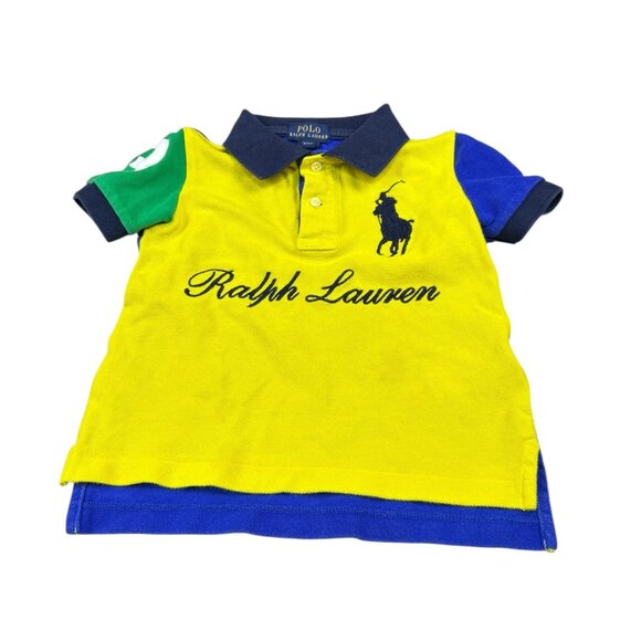 Polo Ralph Lauren Boys Color Block Multi Color Big Polo Pony 3T GUC - Picture 7 of 7